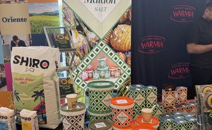 Produkty kuchni świata prezentowane na stoisku