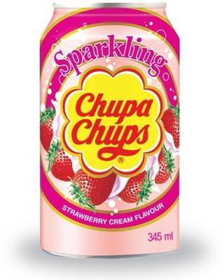 napoj chupa chups truskawkowo smietankowy 345ml 24 e