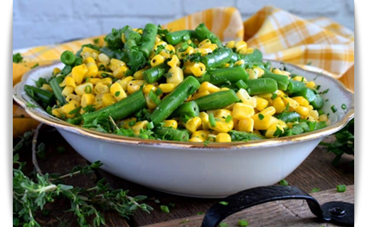 green been and corn salad