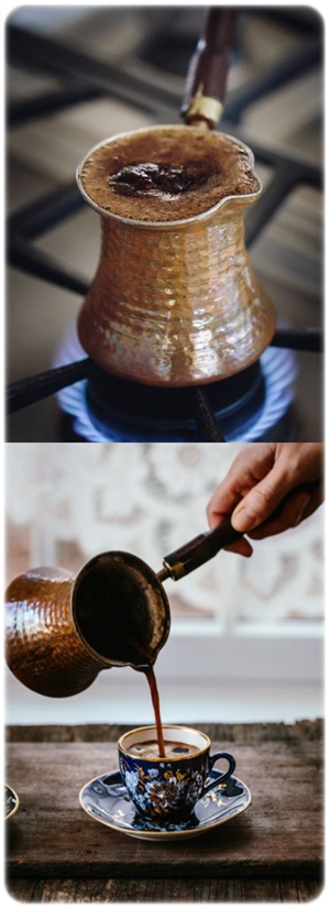 preparation of turkish coffee