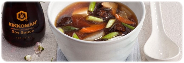 soup with soy sauce