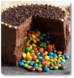 Ciasto czekoladowe M&M