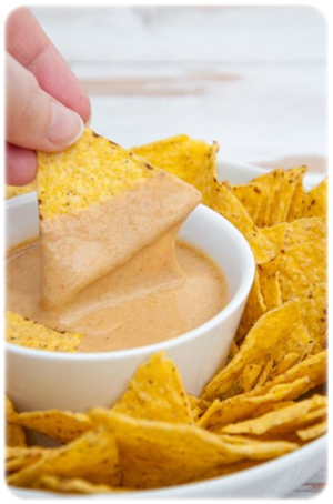 nachos with sauce